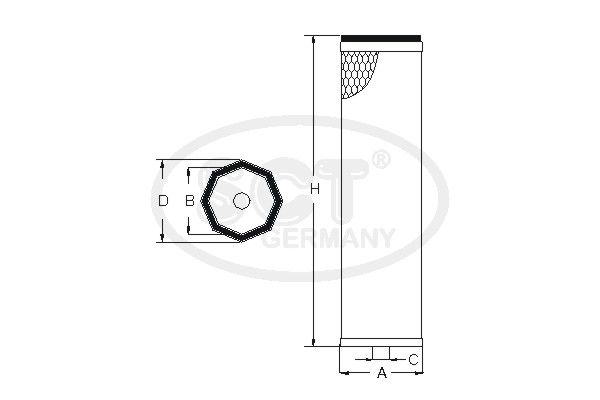 SCT GERMANY antrinis oro filtras SW 3855